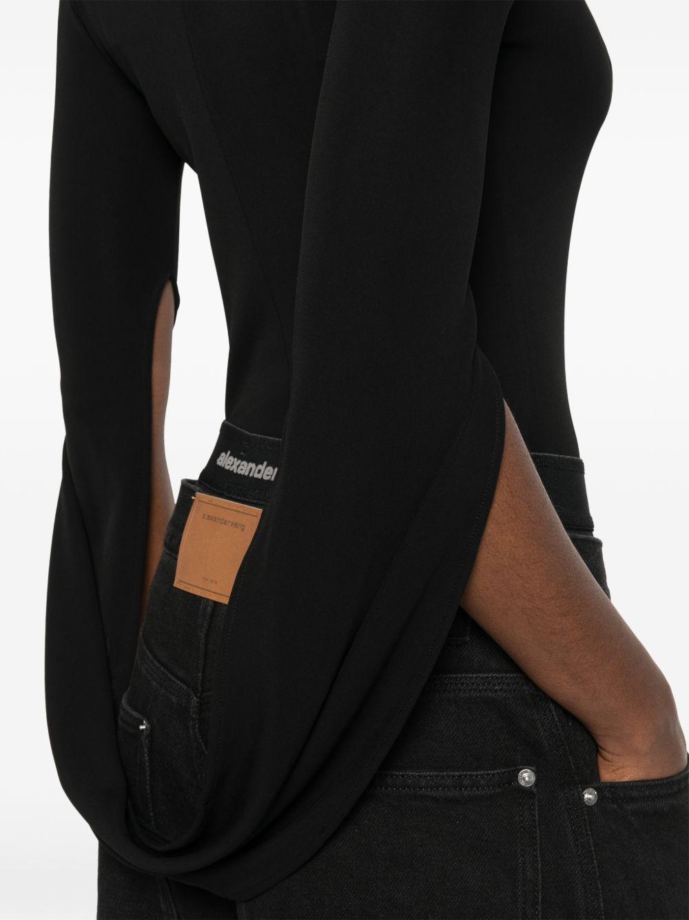 Top a maniche lunghe unite dietro in nero Alexander wang - donna 