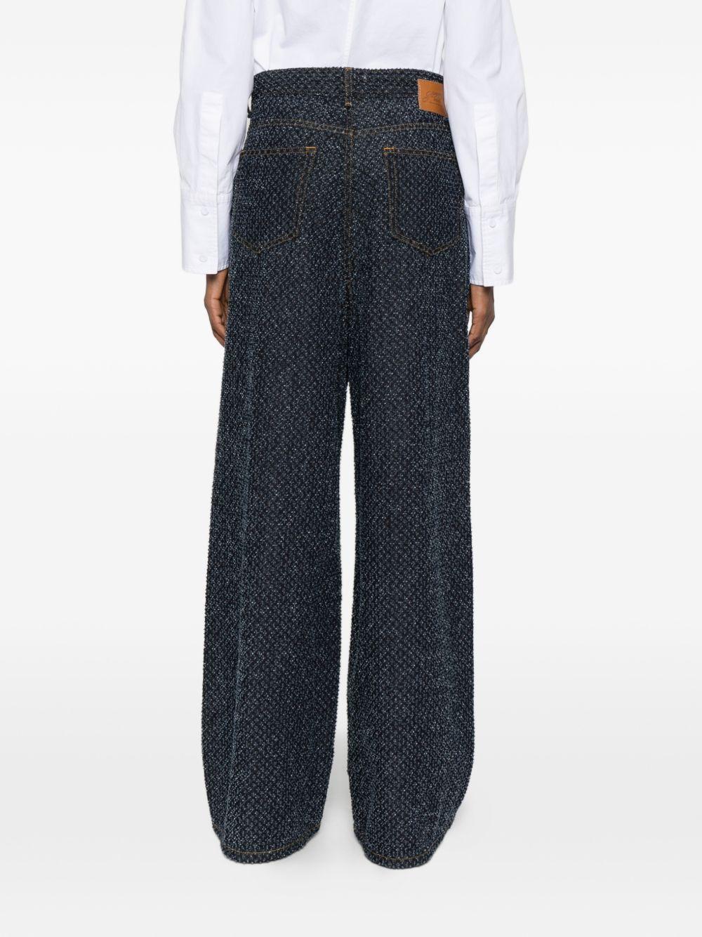 Jeans textured in blu Ganni - donna 