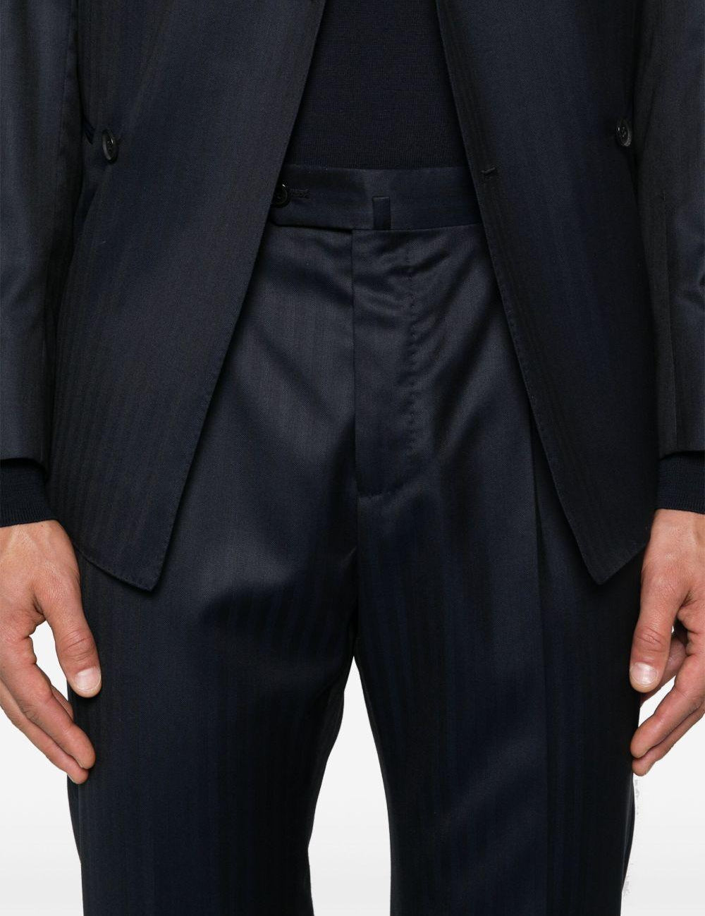 Completo due pezzi doppiopetto in blu Caruso - uomo 