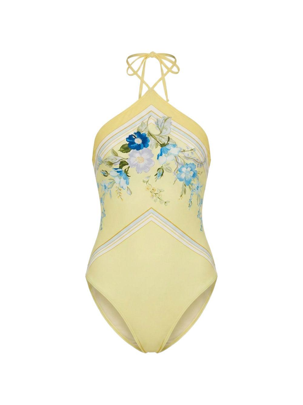 Costume da bagno con stampa floreale  in giallo Self-portrait - donna 