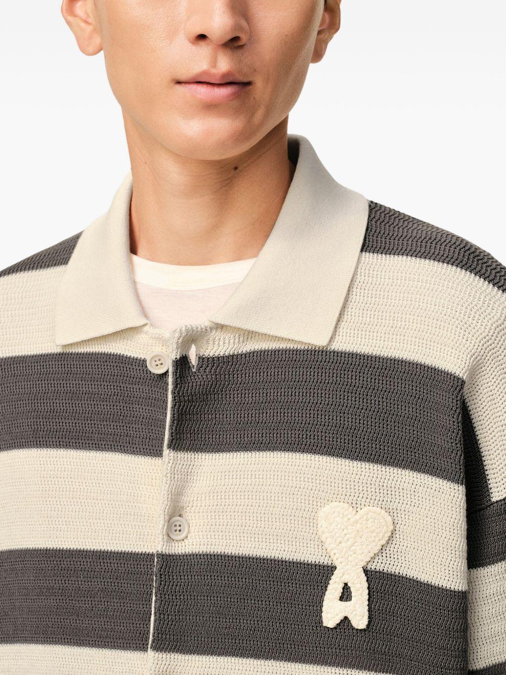 Cardigan ami de coeur con patch cuore in bianco Ami paris - uomo 