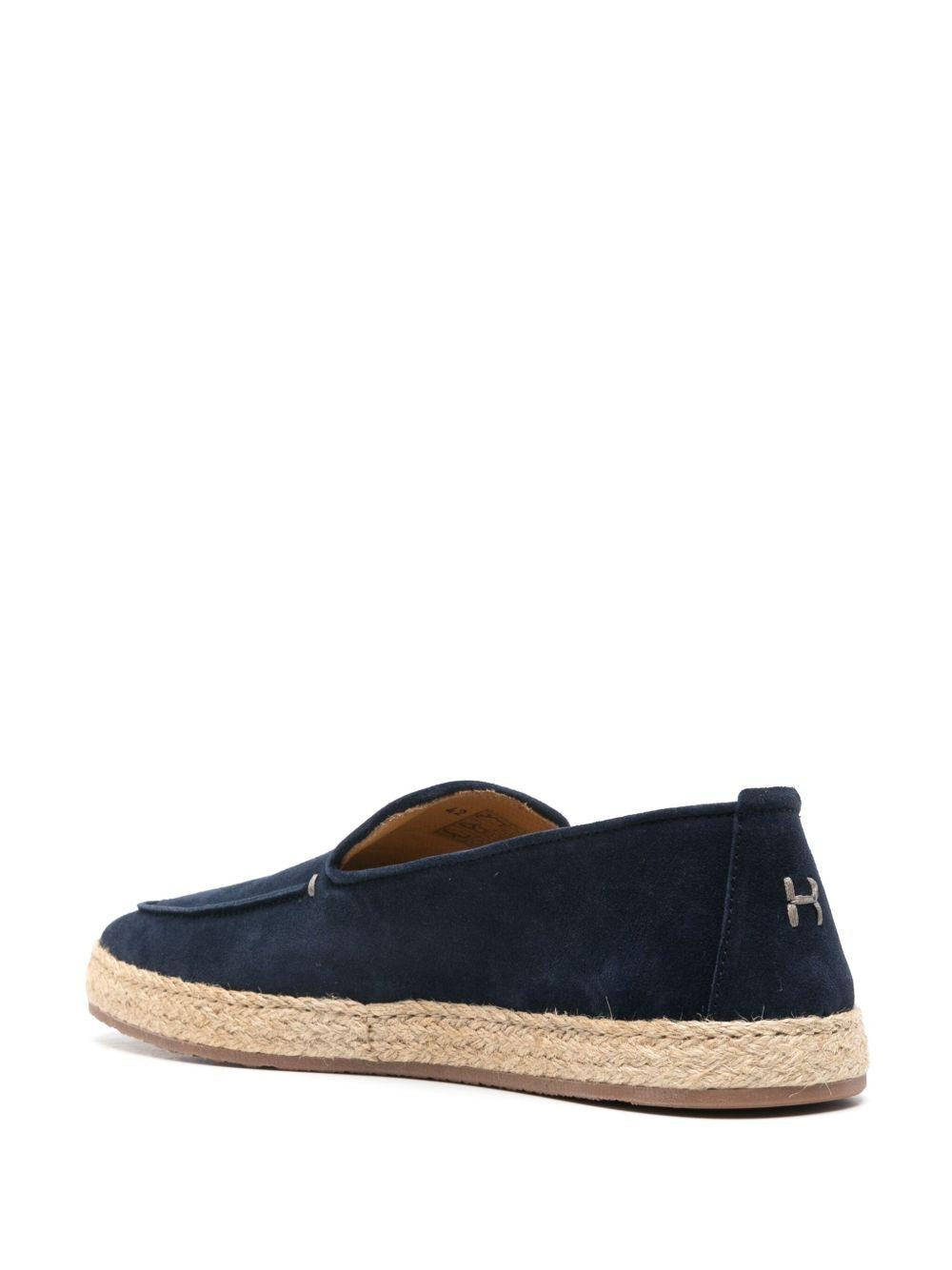 Espadrillas in camoscio in blu Henderson baracco - uomo 