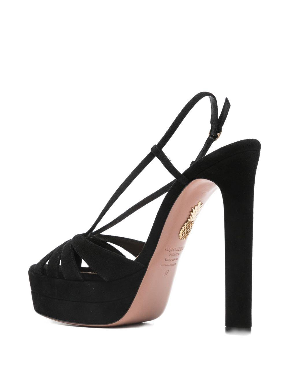 Sandali a tacco alto aimée in nero Aquazzura - donna 