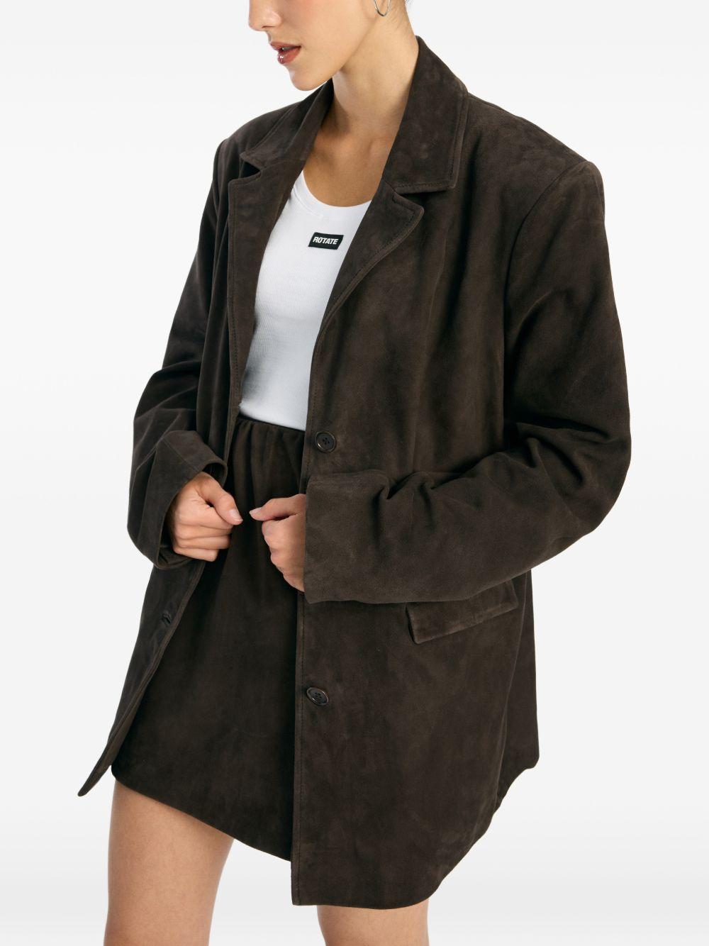 Minigonna in pelle scamosciata in marrone Rotate - donna 