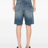 Pantaloncini di jeans a cinque tasche in blu R13 - donna 