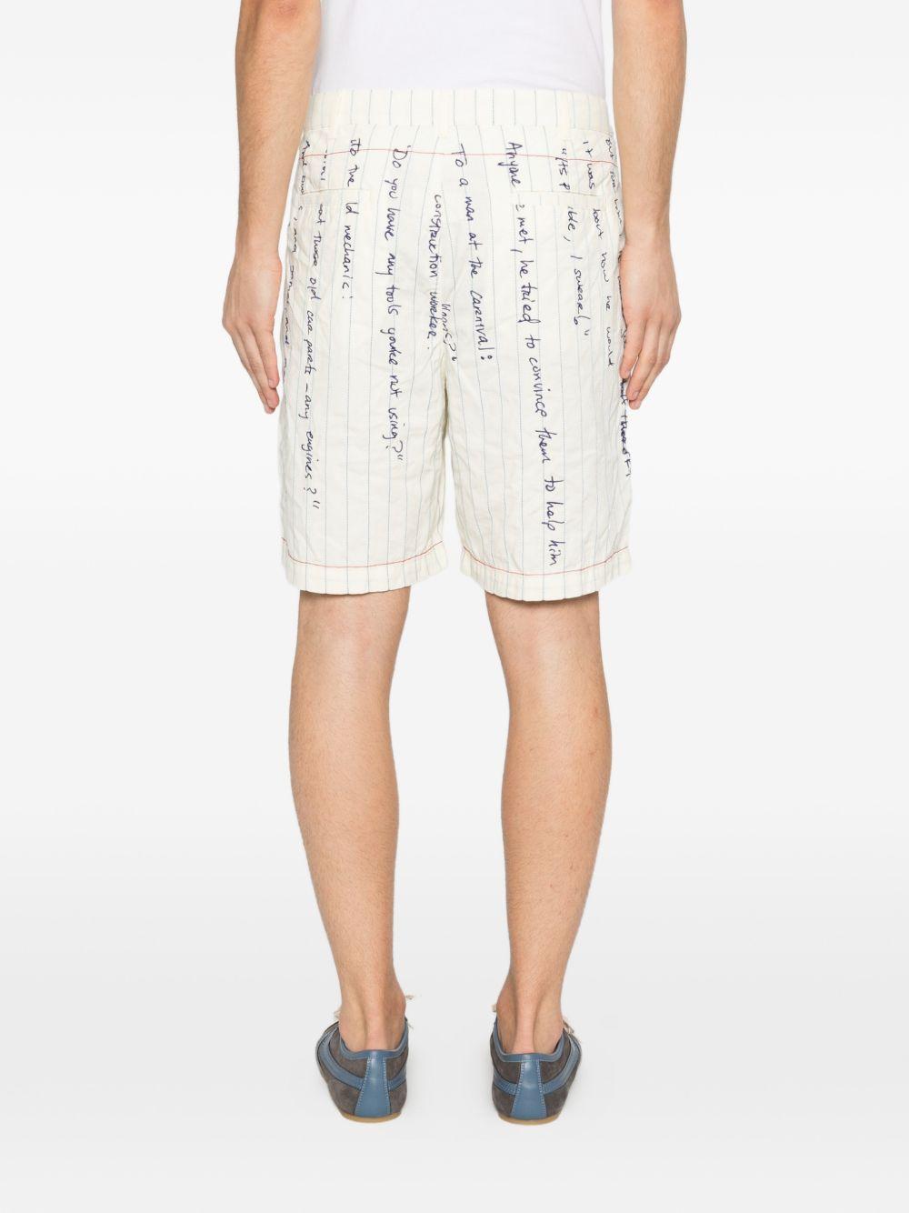 Pantaloncini a righe in bianco Kidsuper - uomo 