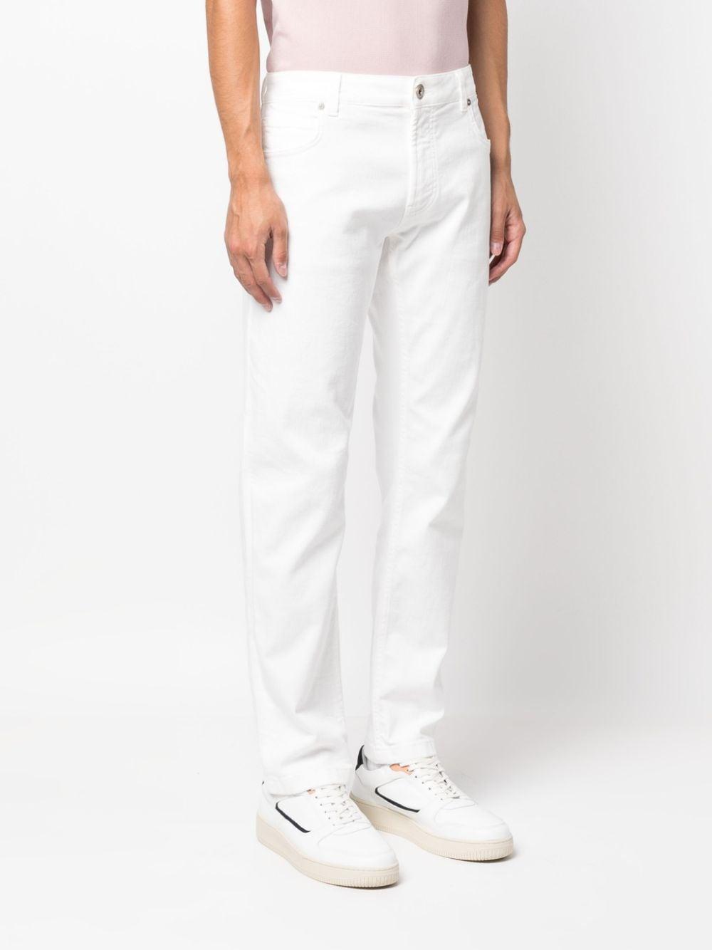 Jeans affusolati a vita bassa in bianco Eleventy - uomo 