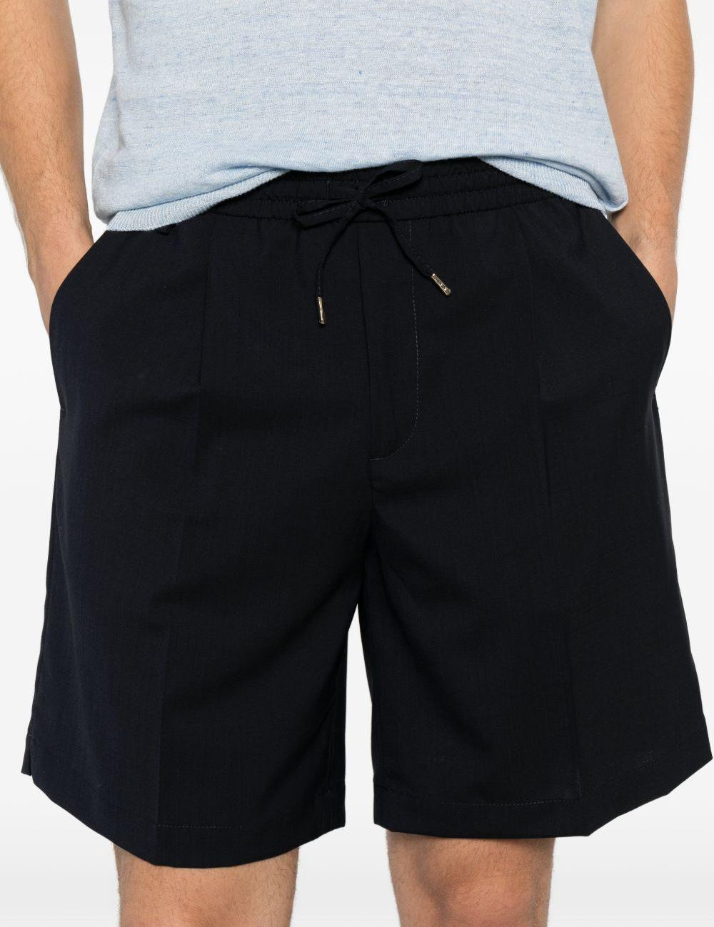Pantaloncini con coulisse e pieghe in blu Briglia 1949 - uomo 