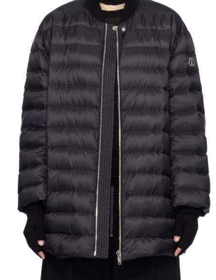 Parka trapuntata flight in nero Rick Owens x Moncler - unisex<BR/><BR/> 