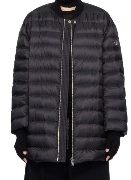 Parka trapuntata flight in nero Rick Owens x Moncler - unisex<BR/><BR/> 