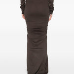 Gonna maxi regolabile in marrone Rick Owens x Moncler - donna<BR/> 