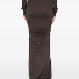 Gonna maxi regolabile in marrone Rick Owens x Moncler - donna<BR/> 