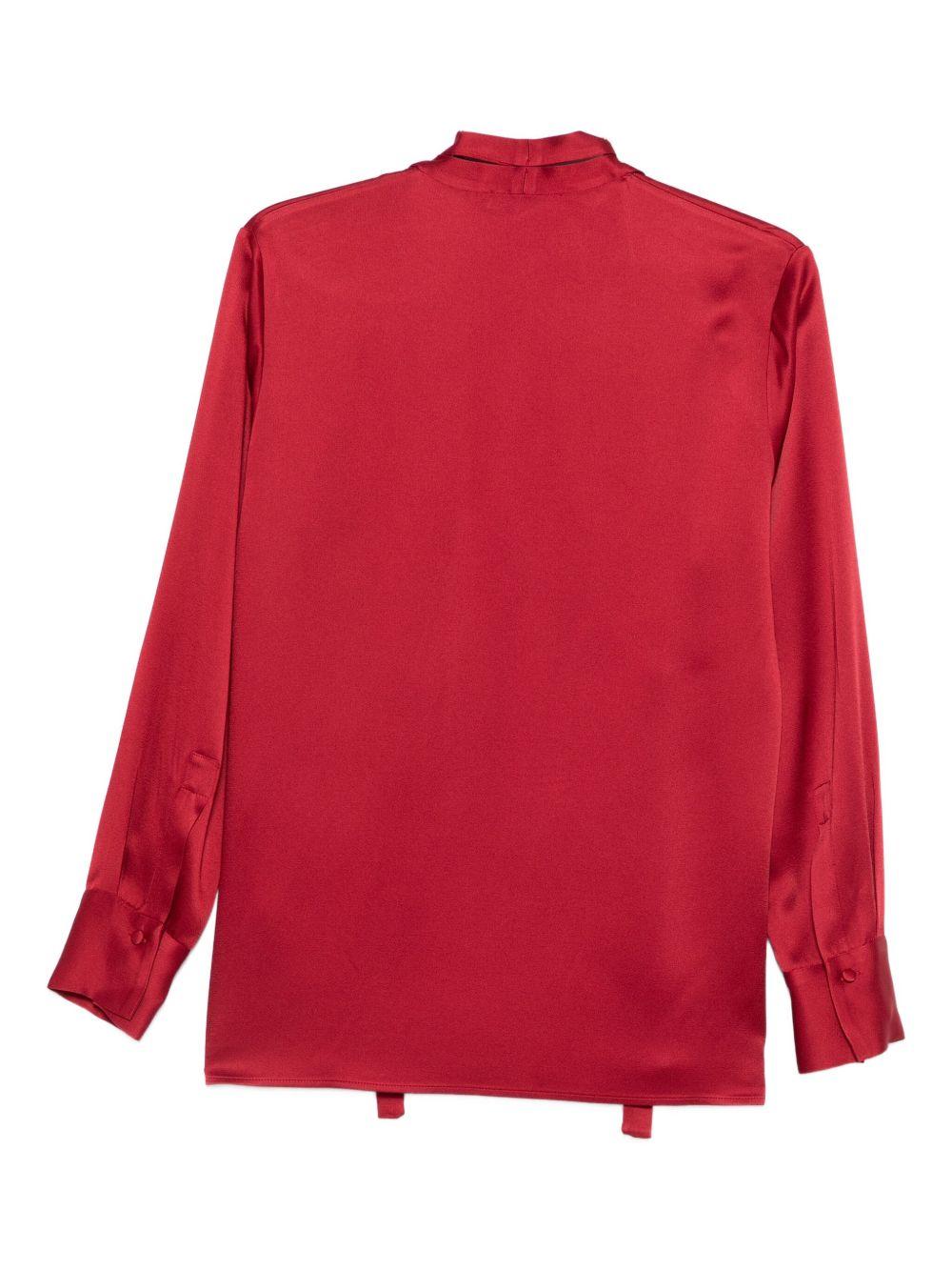 Blusa con collo lavallière in rosso Antonelli - donna 