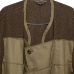Cappotto con design a pannelli in verde Comme des garcons homme - uomo 