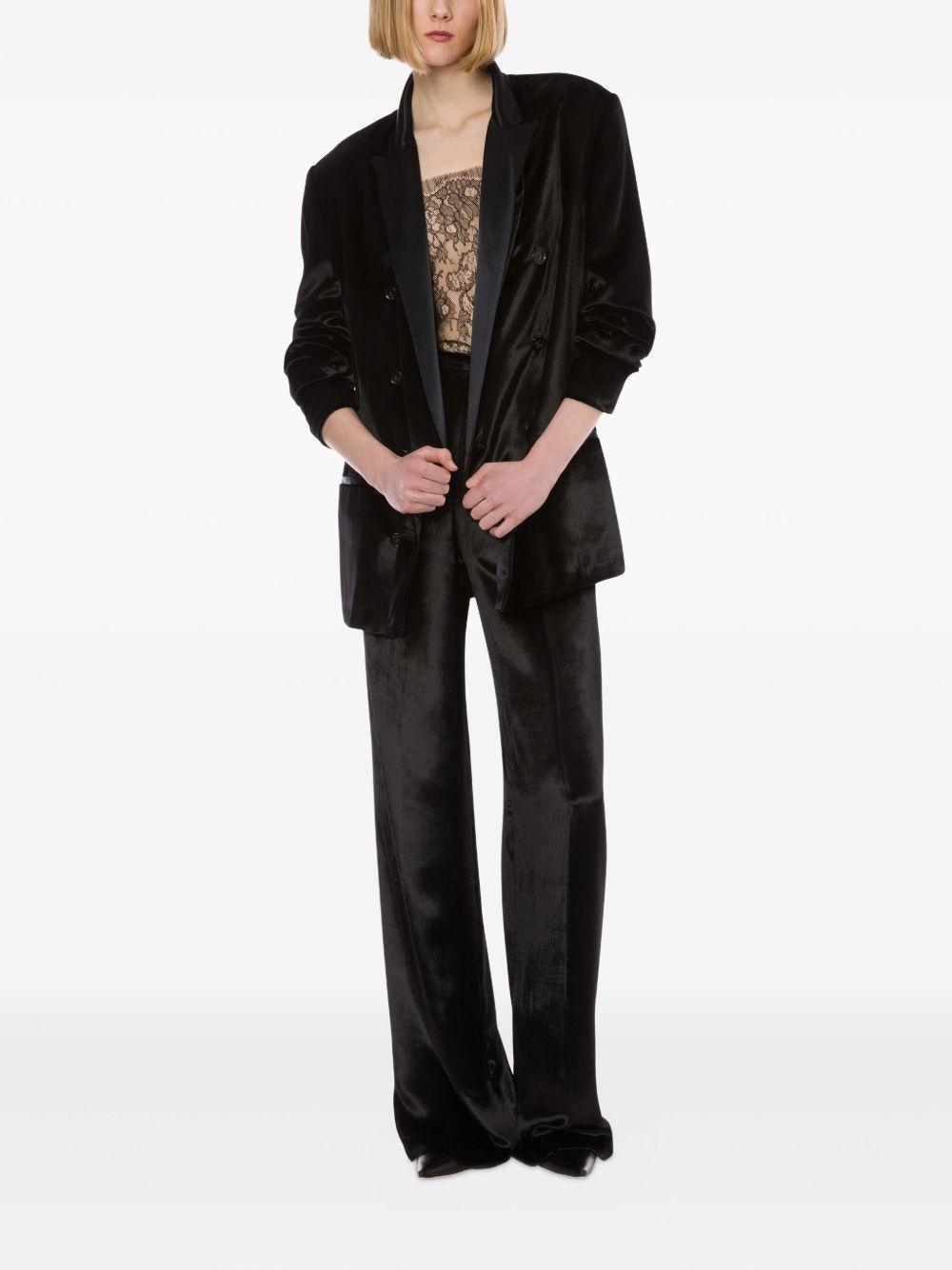 Blazer doppiiopetto in nero Alberta Ferretti - donna 