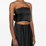 Top corto in nero Forte forte - donna 