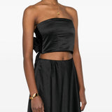 Top corto in nero Forte forte - donna 