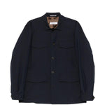 Giacca-camicia con bottoni in blu Grayed - uomo 
