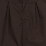 Pantaloncini con piega anteriore in marrone Gr10k replicated - uomo 