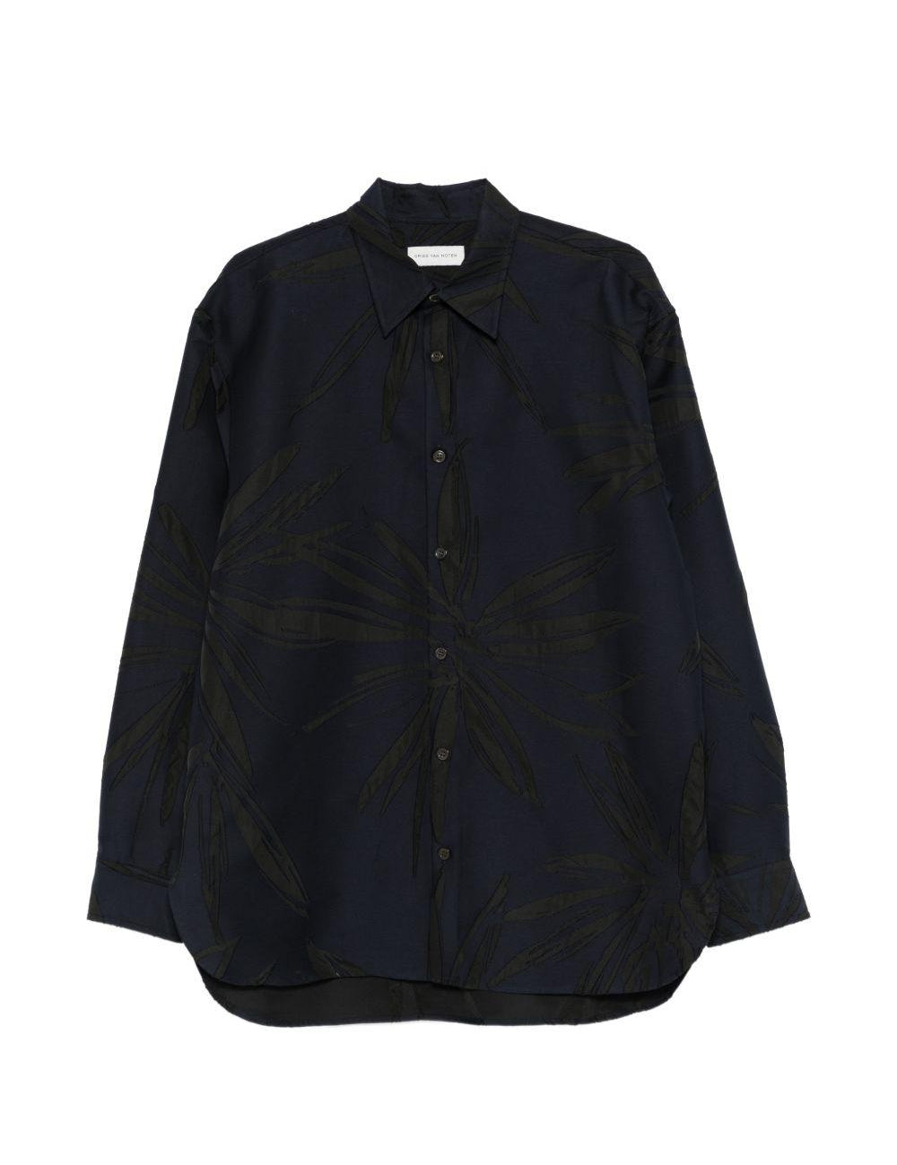 Camicia in viscosa croom in blu Dries van noten - uomo 