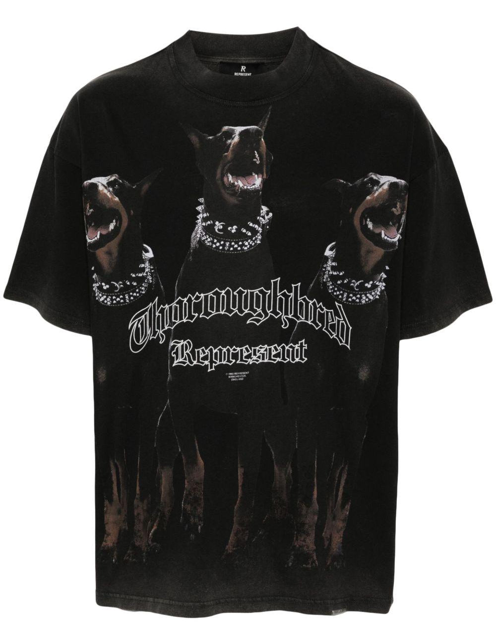 T-shirt Thoroughbred in nero Represent - uomo 