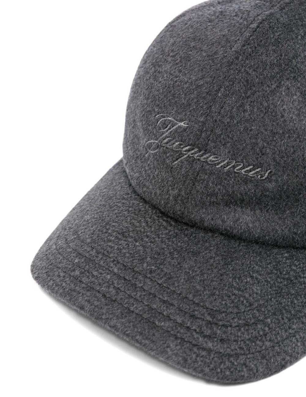 Cappello da baseball con logo in grigio Jacquemus - unisex 