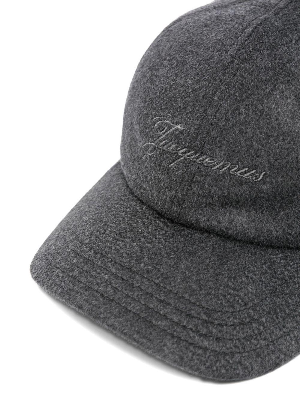 Cappello da baseball con logo in grigio Jacquemus - unisex 