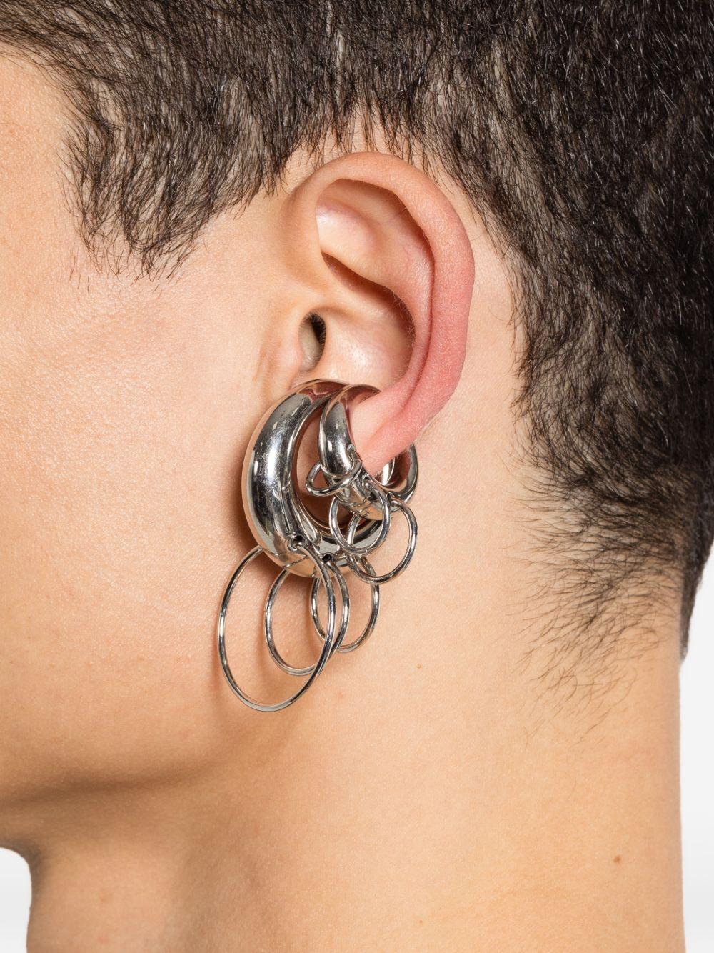 Ear cuff con piercing set da due  in argento Panconesi - unisex 