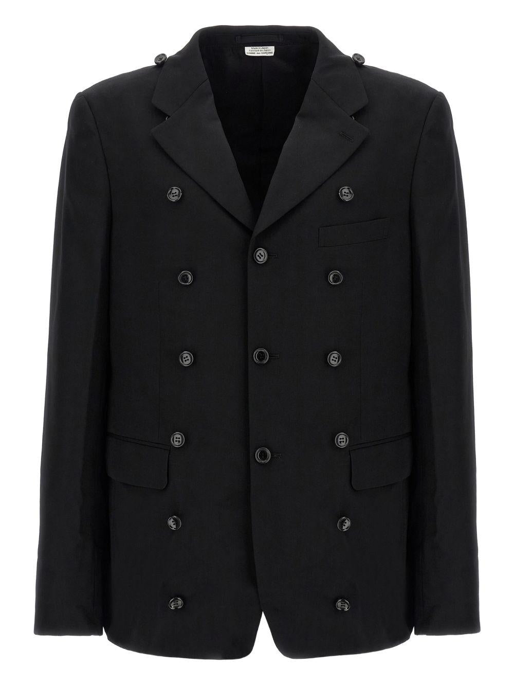 Blazer asimmetrico monopetto in nero Comme des Garçons Homme Plus - uomo 