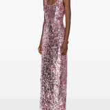 Abito lungo in paillettes in viola Simkhai - donna 