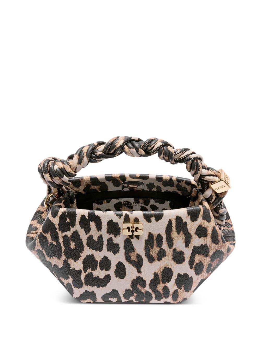 Borsa a mano bou minicon stampa animalier Ganni - donna 