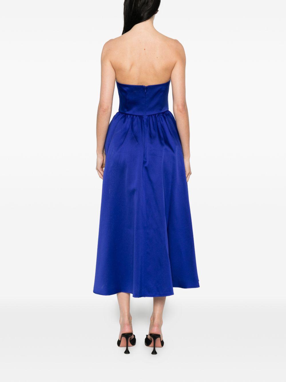 Abito midi con gonna svasata in blu Roland Mouret - donna 