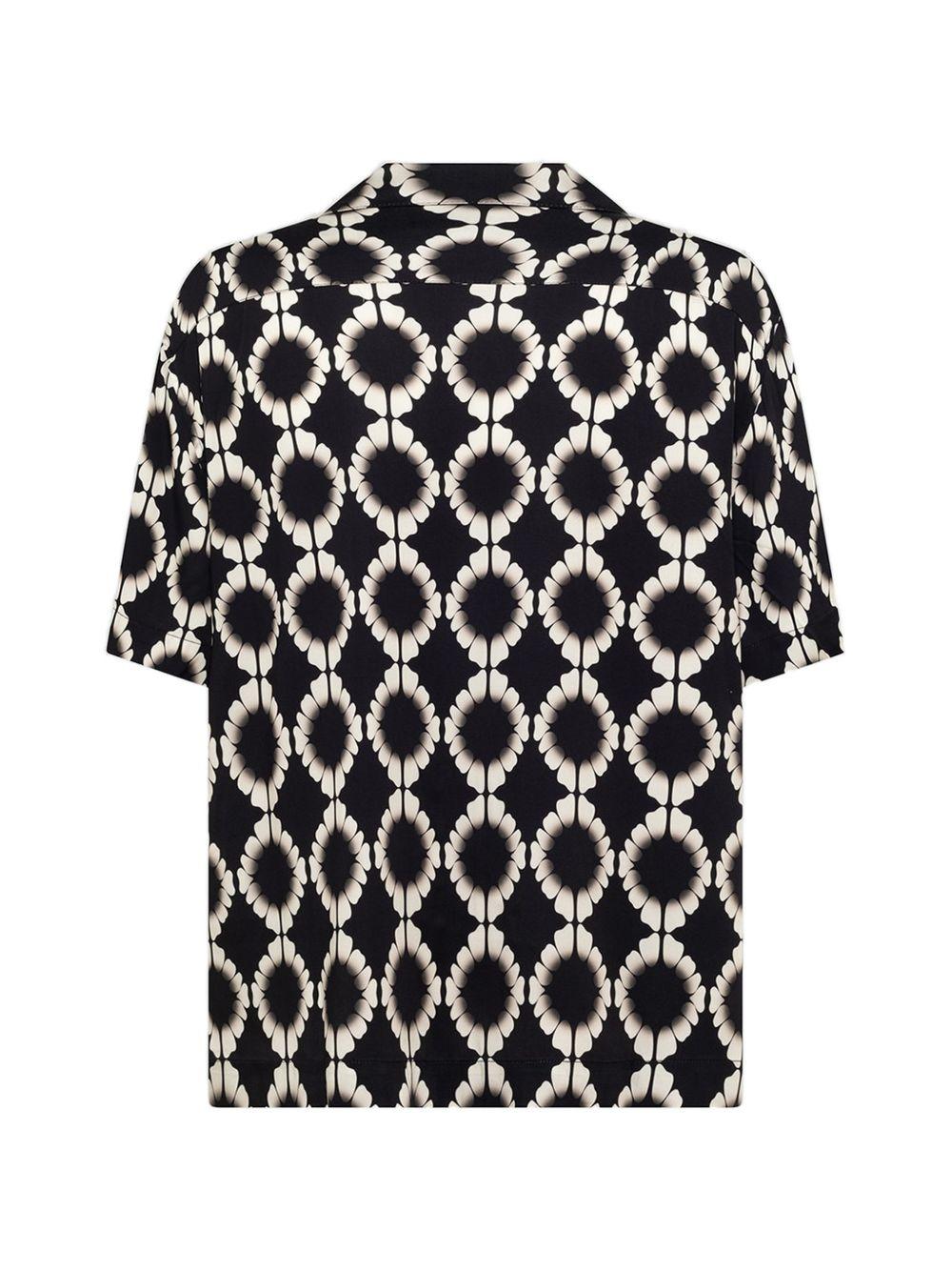 Camicia a fantasia in nero Laneus - uomo 
