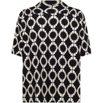 Camicia a fantasia in nero Laneus - uomo 