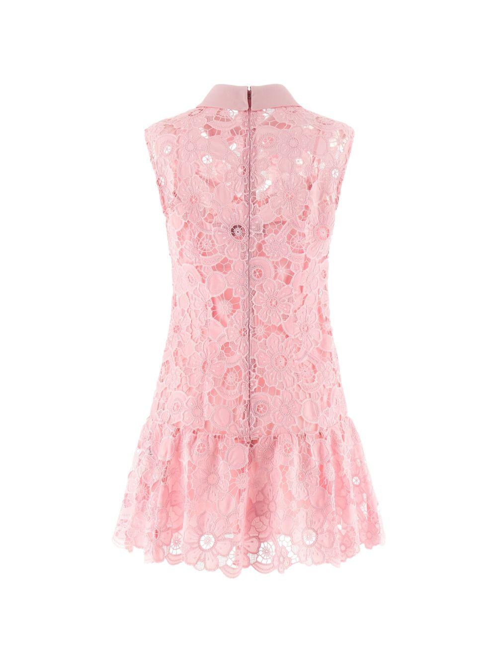 Abito in pizzo con colletto in rosa Self-Portrait - donna 