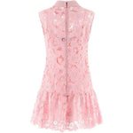 Abito in pizzo con colletto in rosa Self-Portrait - donna 