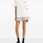 Shorts con logo in bianco Rotate Sunday - donna 