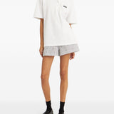 Shorts con logo in bianco Rotate Sunday - donna 