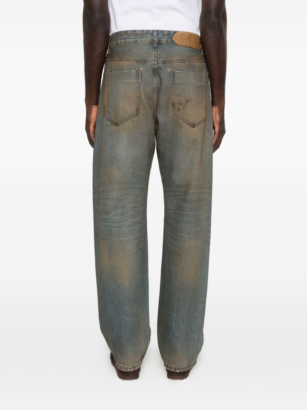 Jeans Berger de-Nîmes con effetto vissuto in blu Jacquemus - uomo 
