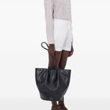 Shorts Malone con coulisse in bianco Loulou de saison - donna 