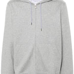Felpa mélange con cappuccio in grigio Brunello cucinelli - uomo 