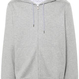 Felpa mélange con cappuccio in grigio Brunello cucinelli - uomo 