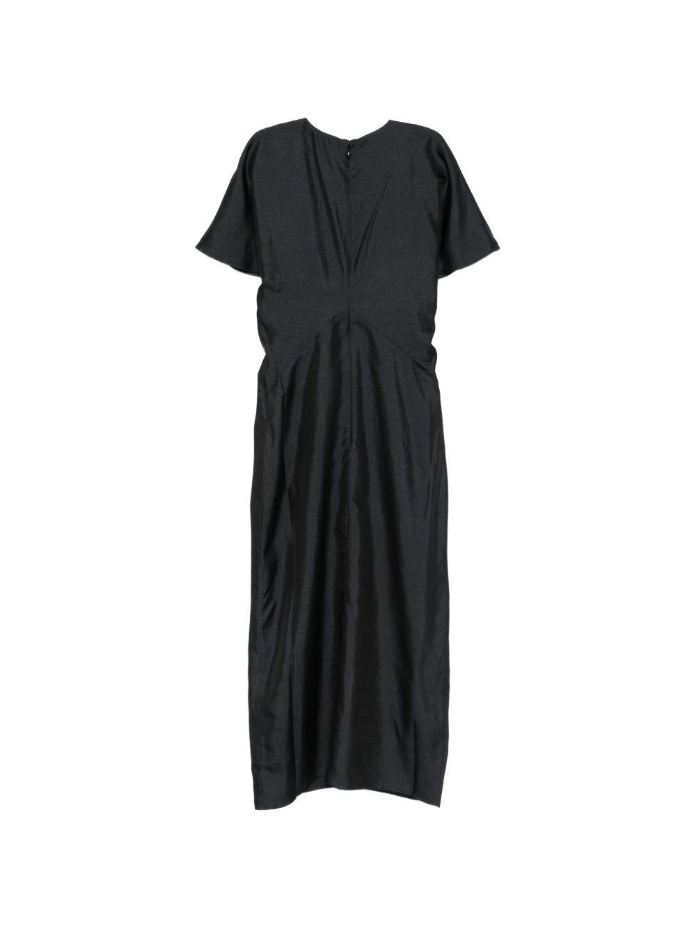 Abito midi con arricciatura in nero Soeur - donna 