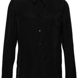 Camicia satinata a maniche lunghe in nero Sapio - uomo 