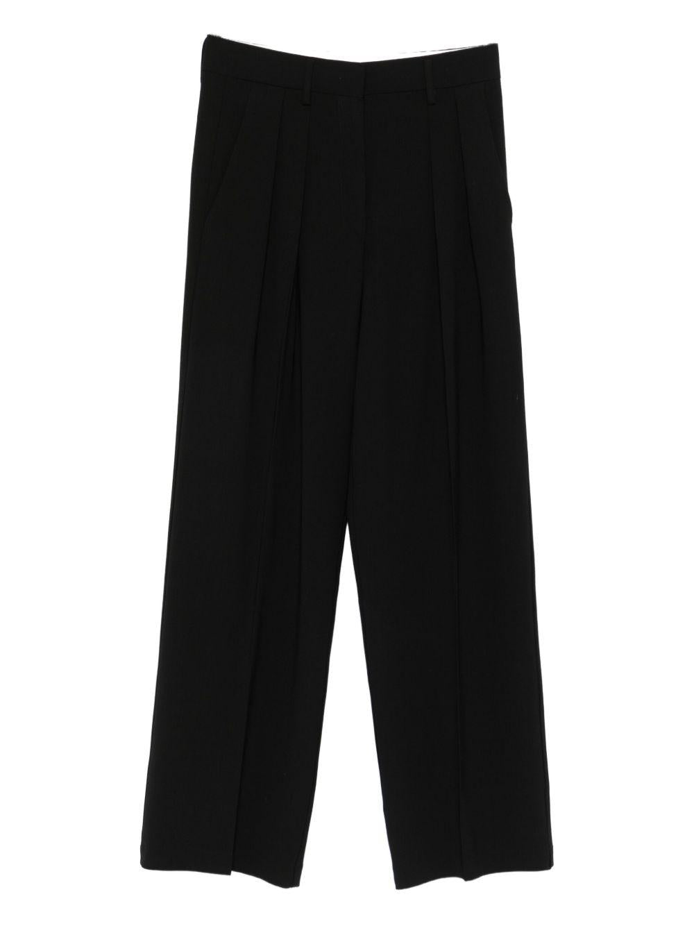 Pantaloni con pieghe in nero Forte forte - donna 