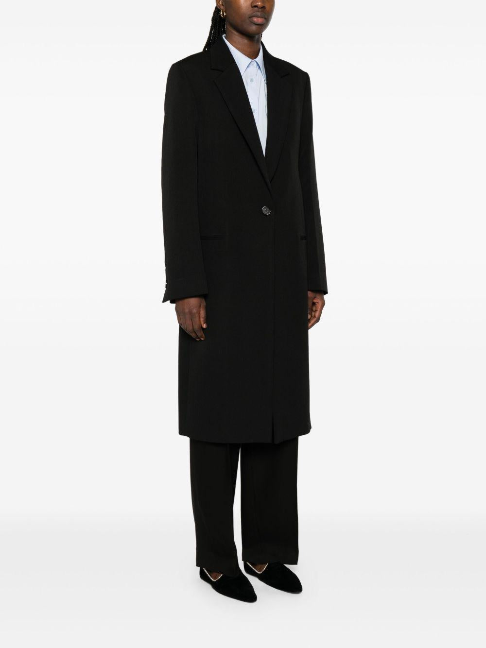Cappotto sartoriale monopetto in nero Toteme - donna 