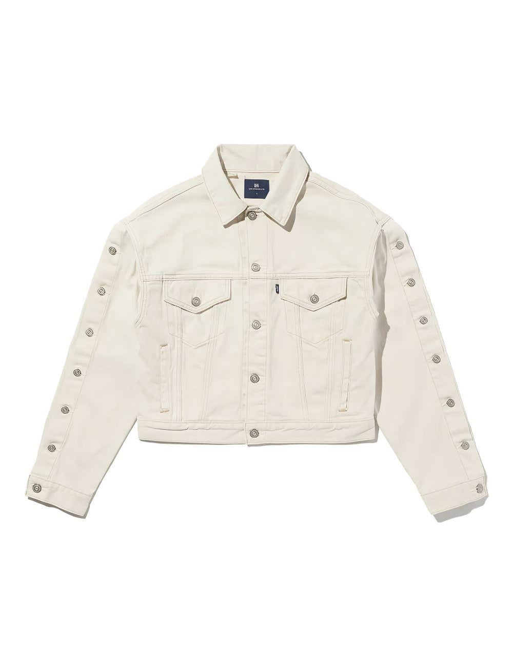 Giacca denim in bianco Levi's blue tab - uomo 