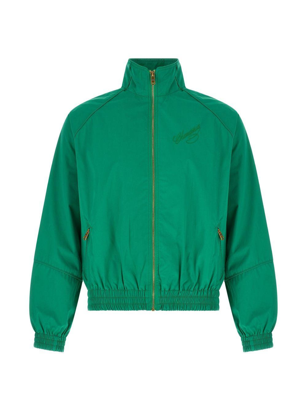 Giacca a vento con maniche raglan in verde Willy chavarria - uomo 