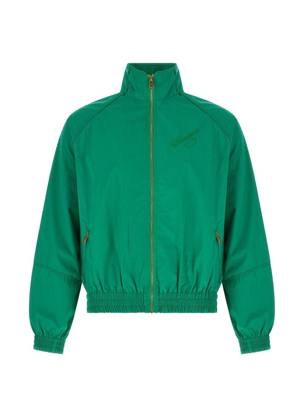 Giacca a vento con maniche raglan in verde Willy chavarria - uomo 