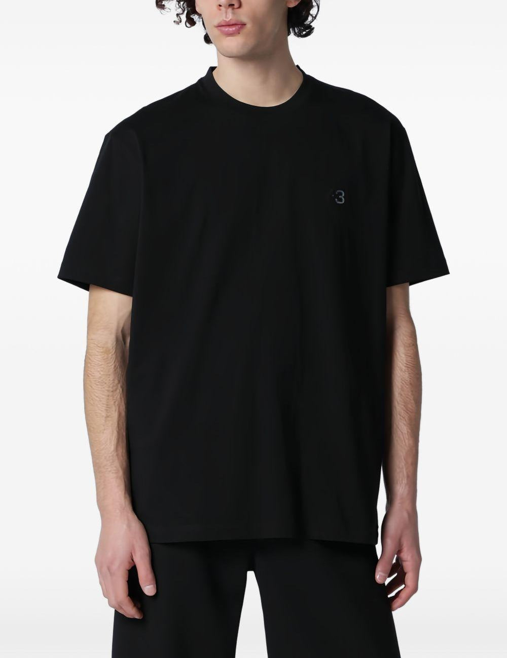 T-shirt con logo in nero Y-3 - uomo 